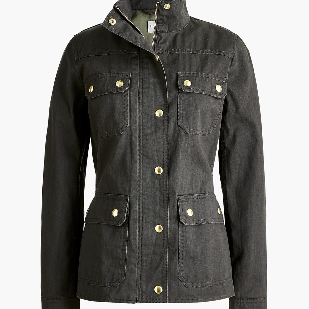 Jcrew Factory Resin-coated twill field jacket Size small